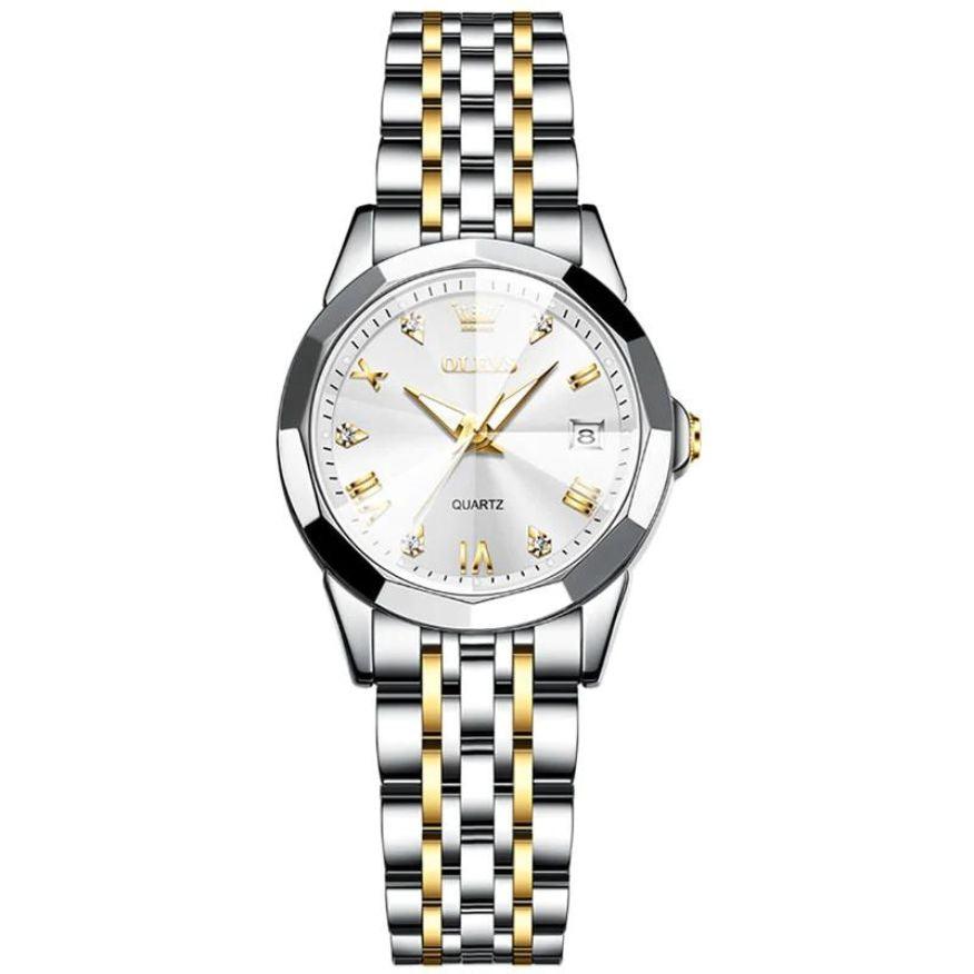 Relógio de Luxo Feminino Formato Diamante 100% Aço Inoxidável e A Prova D'água - LORD